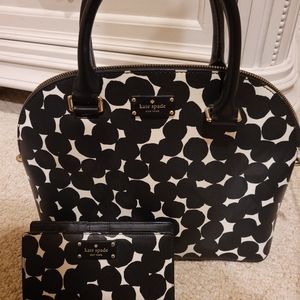 Kate Spade Black and White Dot Purse and Wallet